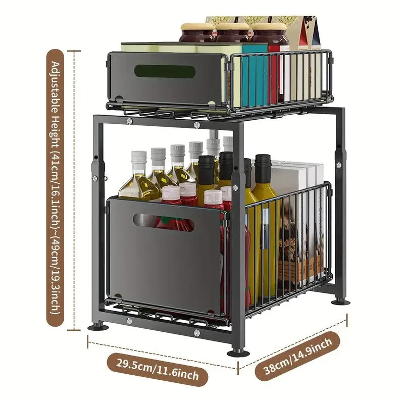 BrightNest™ 2-Tier Under Sink Organizer